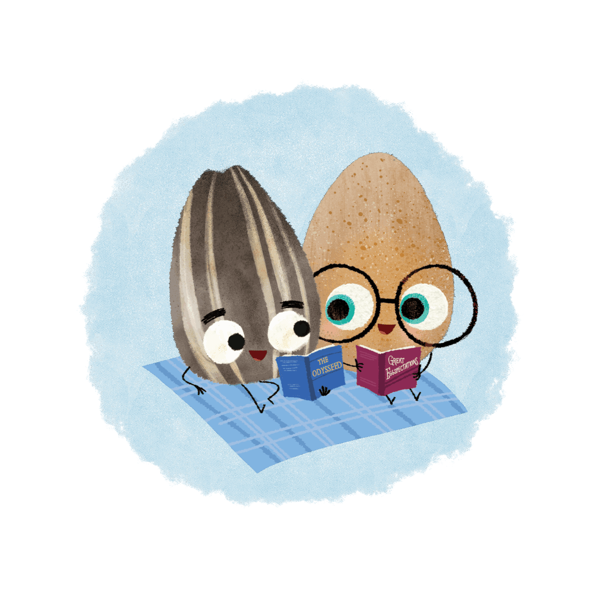 The bad seed and the good egg reading together.