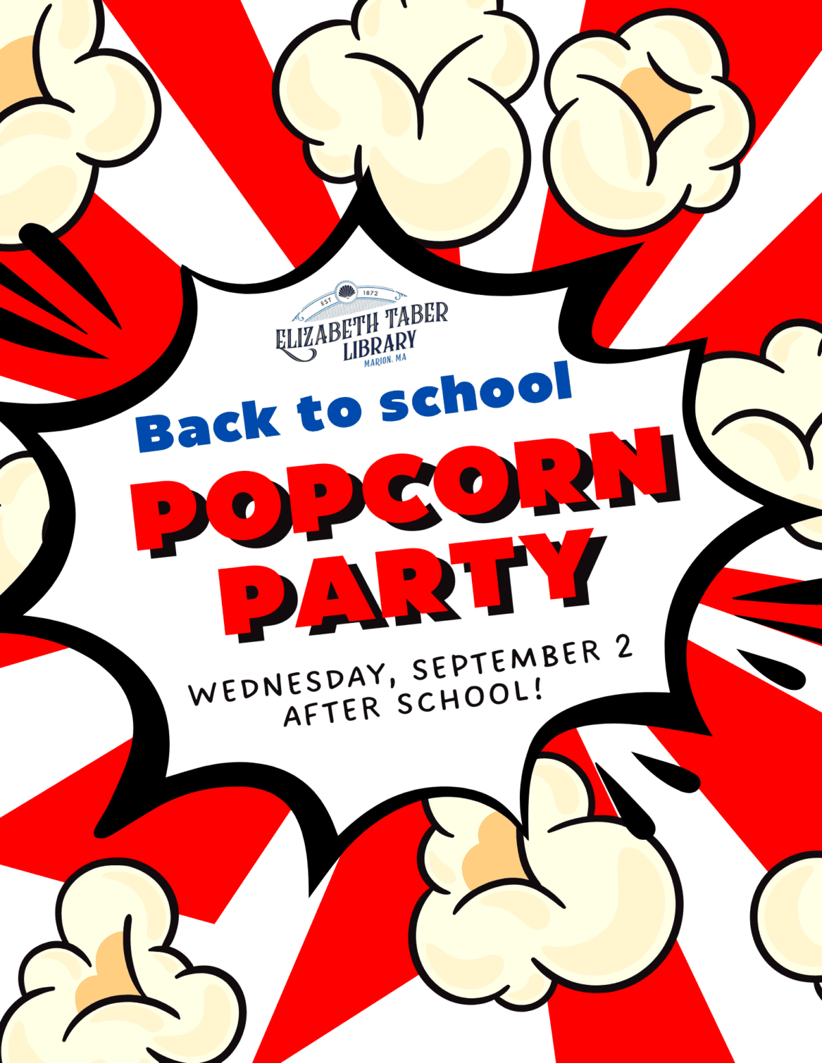 back 2 school popcorn party