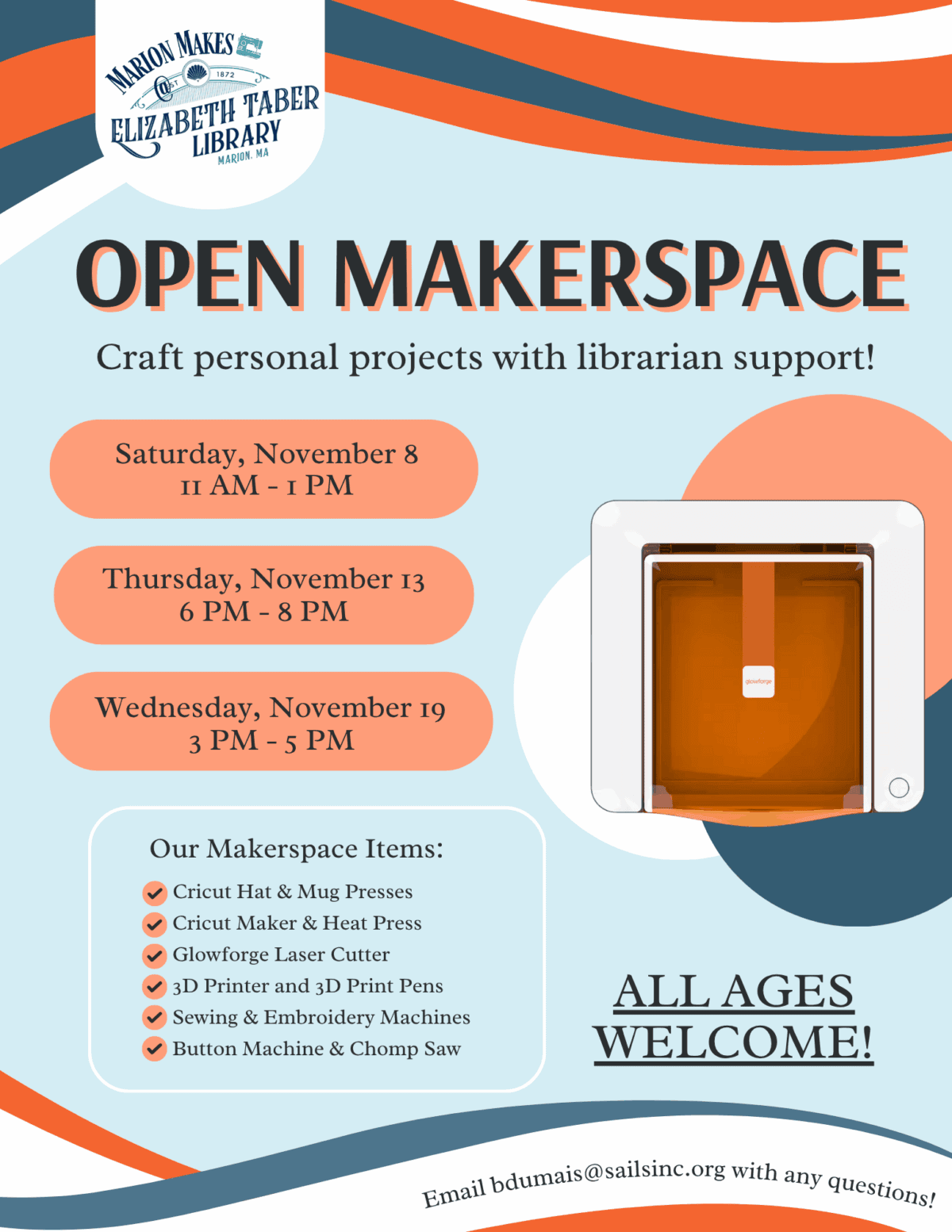 open makerspace hours november 2025