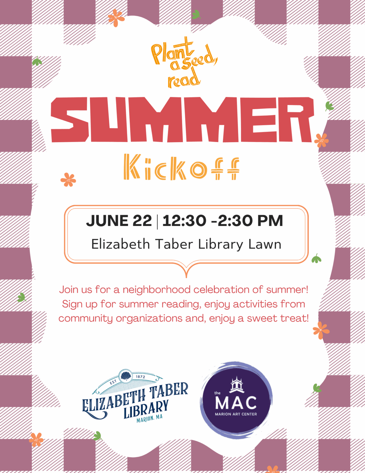 summer reading kickoff flyer