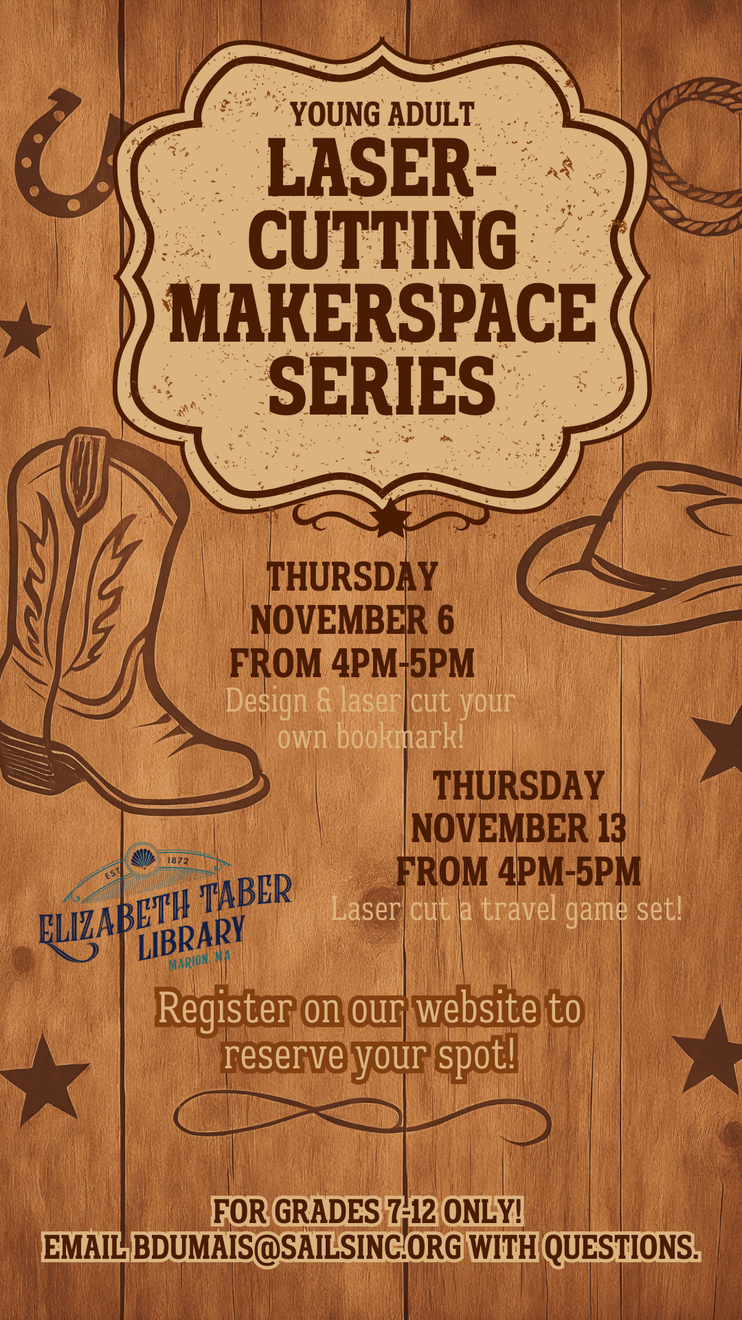 ya makerspaces november 2025 flyer (insta)